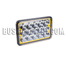 Фара LED прямоугольная 45W (15 диодов) (ближн. + дальний)